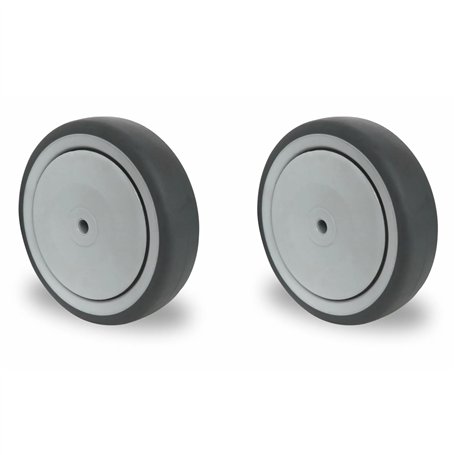 Abrollwerk Lot de 2 roues encastrables de 125 mm avec essieu