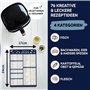 WUNI Accessoires Airfryer - Guide magnétique avec température, durée et quantité - Livre de cuisine allemand Airfyer - Accessoir