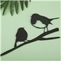 OTOTEC Décoration d'oiseau en Métal Robin et Poussin Décoration de Jardin Ornement de Jardin Rustique Fournitures d'art de Jardi