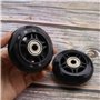 Lot de 8 roues de roller en polyuréthane de 70 mm de dureté 82 A - Noir - Avec roulements ABEC-7