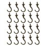 ECSiNG 20pcs Crochets à Vis Vintage Crochet de Suspension Murale Rétro Cochets à Vis de Plafond Crochets de Tasse à Découper Ant
