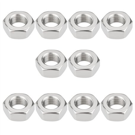 LT Easiyl 10 Lot écrous Hexagonaux de Vilebrequin M10 X 1 Mm en Acier Inoxydable 304 Filetage Fin Compatible avec Simson S50 S51
