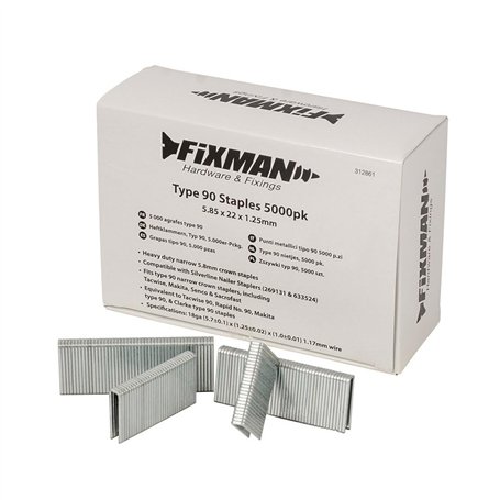 Fixman 312861 5 000 agrafes type 90 5