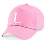 4sold New Casquette de Baseball Cap BRODÉ Letter A Z Garçon Fille Enfants Chapeau Bonnet Unisexe Rose (L)