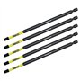5 x SabreCut SCRSQ2152_5 152 mm SQ2 carré tournevis à percussion magnétique jeu d'embouts à une extrémité robuste compatible ave