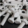 20x Vis à tête Hexagonale Polypropylène Blancs (PP) Ecrous et boulons en plastique, M10 x 40mm, Rondelles, résistant à l'eau, an