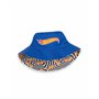Hot Wheels Chapeau bob réversible pour garçons | Chapeau Multi-Motifs Bleu et à Carreaux avec Logo Protection Solaire légère | C