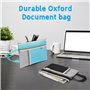 Realand Lot de 2 sacs à documents A5 étanches à 3 poches Oxford à fermeture éclair pour organiser avec poignée, sac de notaire p