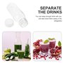 Angoily 10 Pièces 200Ml Vide Bouteilles de Lait en Plastique avec des Couvercles Boire du Jus De Boissons Transparent Conteneur 