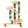 Hape Circuit à Billes Créatif en Bois Le Vertigo Quadrilla - Pour Enfants 4 ans et Plus - Jeu de Construction en Bois avec Kit C