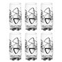 Glasmark KROSNO 1992 Lot De 6 Verres À Cocktail En Verre Transparent Haute Brillance Jus Eau Soda Restaurant Bar 350 ml Motif Tr