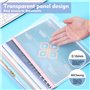 10 Pcs Clear Covers Report avec U-Type Sliding Bar, fournitures scolaires de bureau Transparent Resume Presentation File Dossier