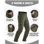 FREE SOLDIER Pantalon Ski d'hiver pour Hommes Pantalon de Chasse Imperméable Coupe-Vent Softshell Doublé de Polaire pour la Rand