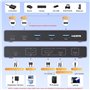 UGREEN KVM Switch HDMI USB C 4K 60Hz 2 Entrées 1 Sortie avec 4 Ports USB 3.0 3A1C 5Gbps Commutateur KVM Compatible avec MacBook