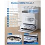ECOVACS DEEBOT T50 OMNI - Aspirateur Robot Laveur avec Station - 15000Pa - Brosse latérale et serpilliere Extensibles - ZeroTang
