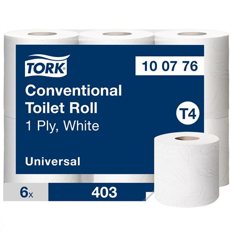 Tork Rouleau de papier toilette traditionnel blanc T4