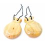 Castagnettes 1 paire de petits CASTANETS ESPAGNOLS 6 cm (2-6) bois de pin naturel TAILLE pour les plus petits