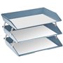 Acrimet Facility Bac à Courrier à 3 Niveaux/Charge Latérale A4, Organiseur de Bureau, en Plastique (Couleur Bleu)
