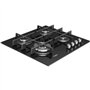 Whirlpool GOWL628NB Plaque de cuisson à gaz encastrable, 60 cm de large, 4 brûleurs, 59 cm de large, noir