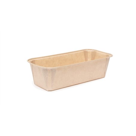 Ecopack Lot de 6 moules jetables en papier de couleur naturelle