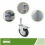 Amig - Roue Échafaudage Mâle - Avec Frein - Ø200 mm - Charge maximale : 200 kg - Noyau Métallique et Bande de Caoutchouc - Roule