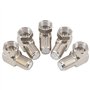 BOOBRIE 5PCS Adaptateur Coaxial F Angle Droit Connecteur F Coaxial 90 Degrés Connecteur Antenne TV Prise F Mâle à Femelle Adapta