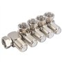 BOOBRIE 5PCS Adaptateur Coaxial F Angle Droit Connecteur F Coaxial 90 Degrés Connecteur Antenne TV Prise F Mâle à Femelle Adapta