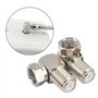 BOOBRIE 5PCS Adaptateur Coaxial F Angle Droit Connecteur F Coaxial 90 Degrés Connecteur Antenne TV Prise F Mâle à Femelle Adapta