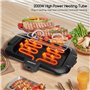 Aigostar Tasty - Gril sans Fumée, Barbecue Electrique d’intérieur. 2000W, Thermostat, Taille Compacte. Utilisation Avec de l'eau