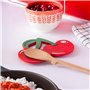 Fisura – Repose-cuillères original en forme de cerise. Double support en silicone pour ustensiles de cuisine. Dimensions pratiqu