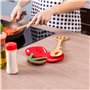 Fisura – Repose-cuillères original en forme de cerise. Double support en silicone pour ustensiles de cuisine. Dimensions pratiqu