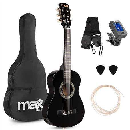 Max SoloArt Pack Guitare Classique Junior 1/4 - Noire