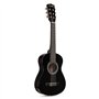 Max SoloArt Pack Guitare Classique Junior 1/4 - Noire, Cordes en Nylon, 4 à 6 ans, Sac de Transport, Médiators, Sangle, un Cadea