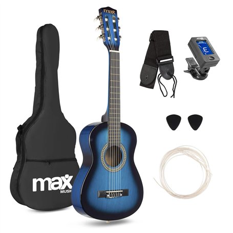 Max SoloArt Pack Guitare Classique Junior 1/4 - Bleue