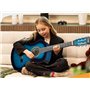 Max SoloArt Pack Guitare Classique Junior 3/4 - Bleue, Cordes en Nylon, 8 à 12 ans, Sac de Transport, Médiators, Sangle, un Cade