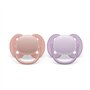 Philips Avent Sucette ultra-douce - 2 sucettes douces et flexibles pour bébés âgés de 0 à 6 mois