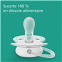 Philips Avent Sucette ultra-douce - 2 sucettes douces et flexibles pour bébés âgés de 0 à 6 mois, sans BPA, avec étui de transpo