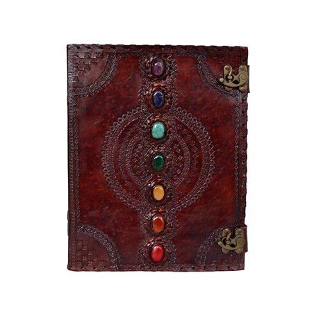 OVERDOSE Journal En Cuir À Sept Pierres - Journal En Pierre Antique Fait À La Main
