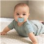 MAM MAM Lot de 2 tétines confortables de 0 à 3 mois en 100% silicone avec design unique, kit d'accessoires pour bébé doux et lég