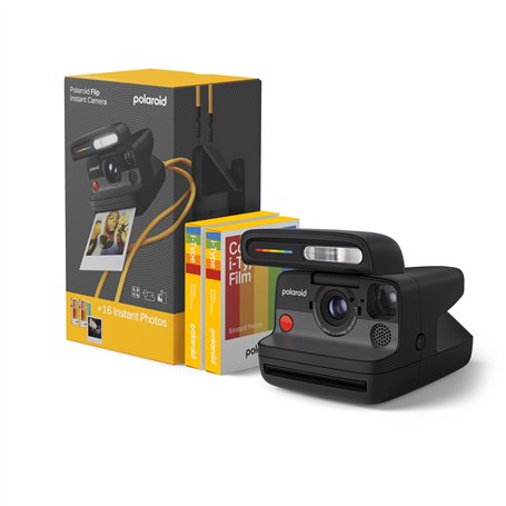Polaroid Flip - Pack Appareil Photo instantané Noir + Film Couleur (16 Photos)