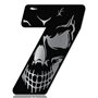 Skino Numéro de départ Eu pour voiture et moto - Autocollant en vinyle - Motif tête de mort - Noir et argenté - Autocollant pour