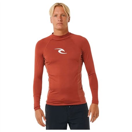 T-Shirt de Bain Rip Curl Waves Upf Perf L/S Rouge Surf