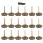 Oumefar Clous tapissier Rembourrage Clou Tête Plate Cyan Punaises épinglette à Dessin Décorative 100 Pièces pour Canapé Meubles