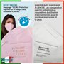 50 masques FFP2 Rose certifié CE Fabriqué en Italie Sicura BFE ≥99% SANITIZÉ et scellé individuellement EN 149:2001+A1:2009
