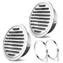 Lot de 2 grilles d'aération rondes en acier inoxydable - 80 mm - Pour garage