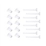 100pcs Clair Boucles d'oreille en Silicone Boucles d'oreilles Bouchons sécurité Balle Embrayage Remplacement Fournitures de Bric