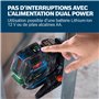 Bosch Professional laser combiné GCL 12V-50-22 CG (portée jusqu’à 50 m avec cellule de réception, Dual Power, Levelling Remote, 