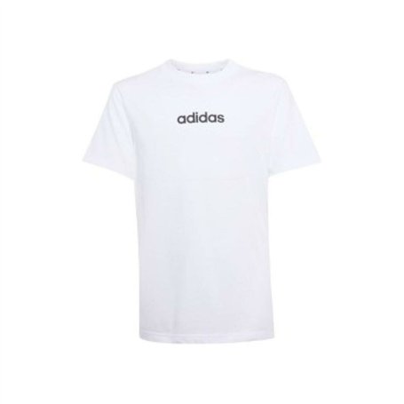 T shirt à manches courtes Enfant Adidas J LIN TEE 160 JC9747 Blanc