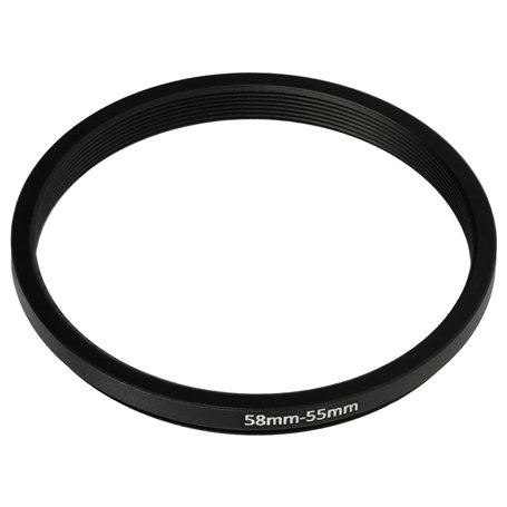 vhbw Bague d'adaptation de Filtre Step-Down de 58 mm vers 55 mm pour Objectif d'appareil Photo - Réducteur