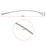 OTOTEC Lot de 2 câbles métalliques en acier inoxydable avec double extrémité bouclée Longueur 50 cm Diamètre 6 mm Résistance à l